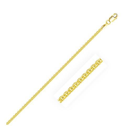 14k Yellow Gold Round Box Chain 1.7mm, size 16''